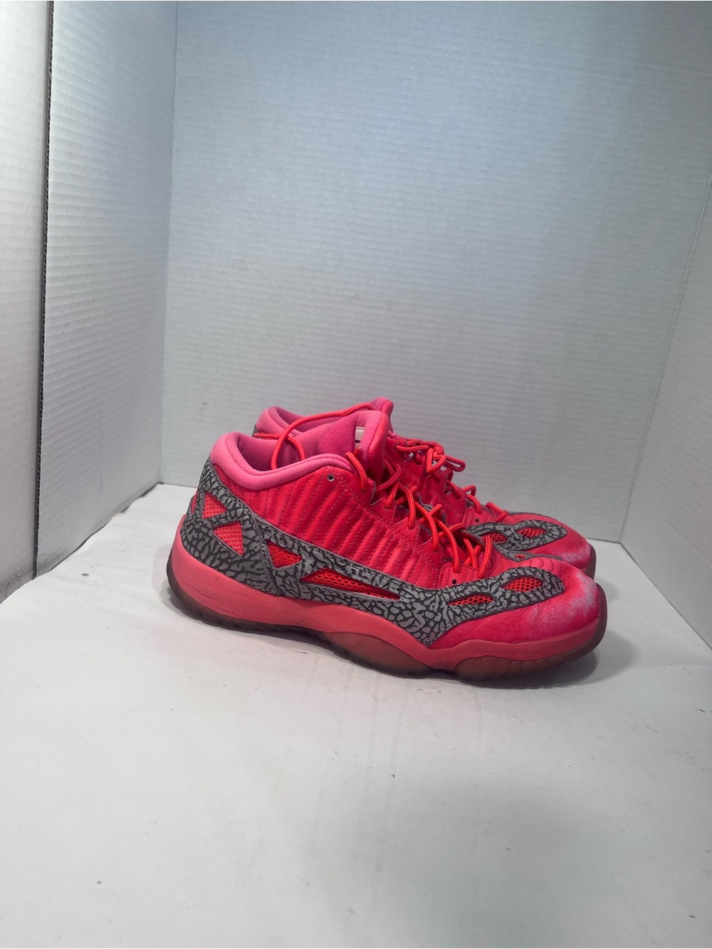 Jordan Kids Pink Athletic Sneakers with Grey Pattern Accents